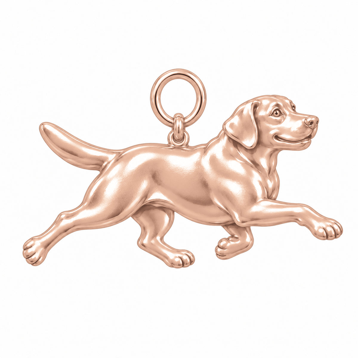 Labrador Retriever — Little Joy Charm and Polyester Cord Bracelet Set — Rose Gold