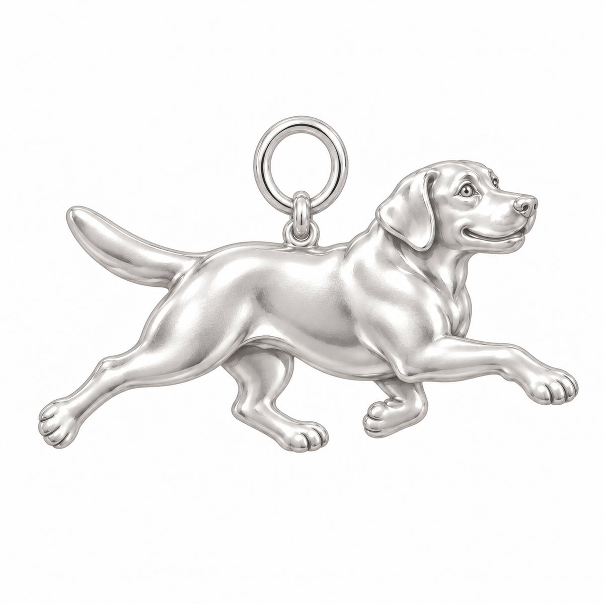 Labrador Retriever — Little Joy Charm and Polyester Cord Bracelet Set — Silver