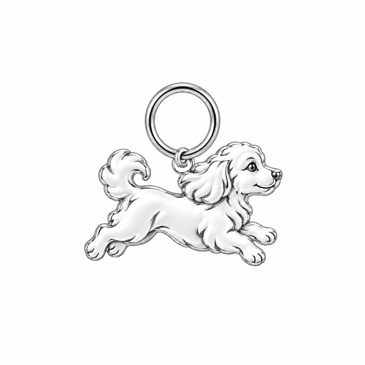 Maltipoo — Little Joy Charm and Polyester Cord Bracelet Set — Silver