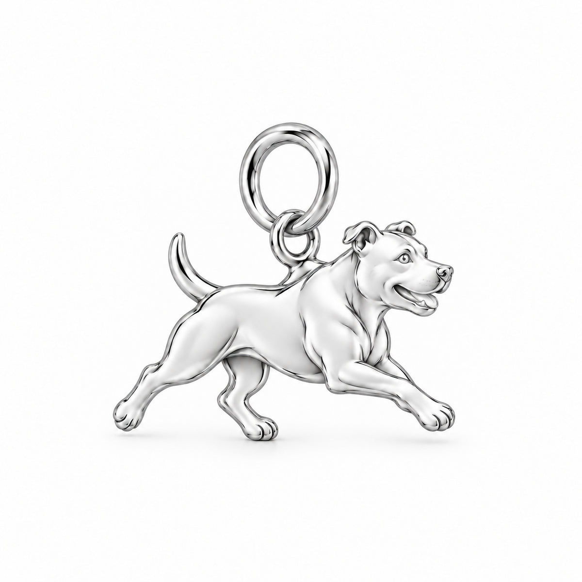 Pit Bull — Little Joy Charm and Polyester Cord Bracelet Set — Silver
