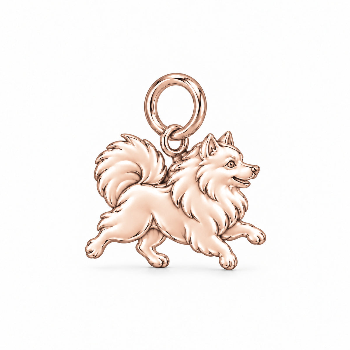 Pomeranian — Little Joy Charm and Polyester Cord Bracelet Set — Rose Gold