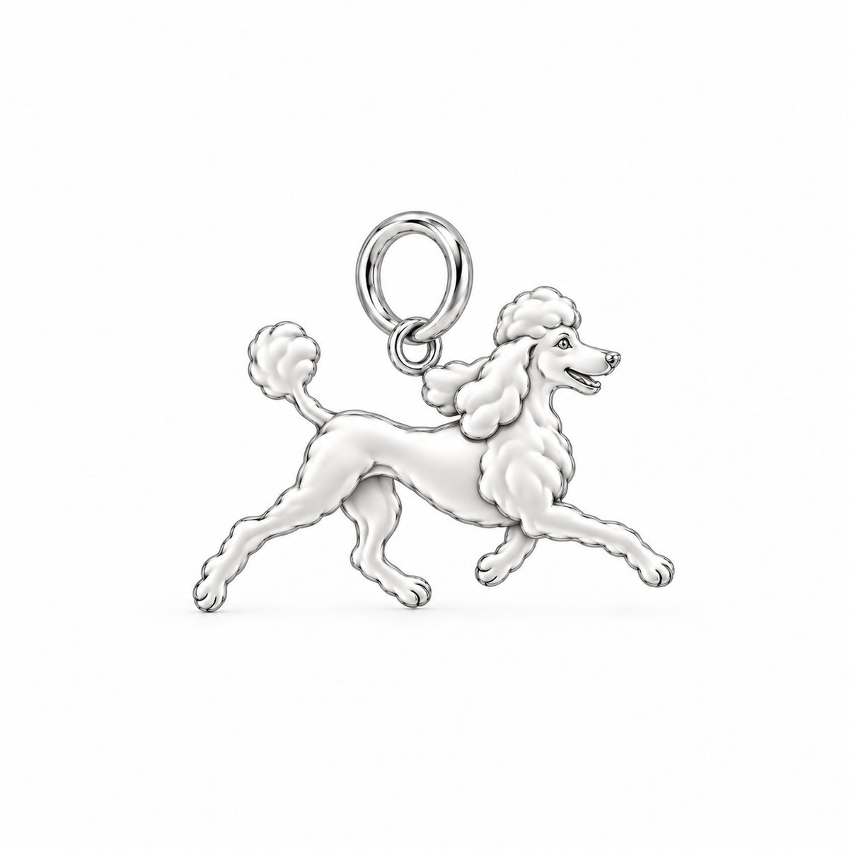 Poodle - standard — Little Joy Charm and Polyester Cord Bracelet Set — Silver