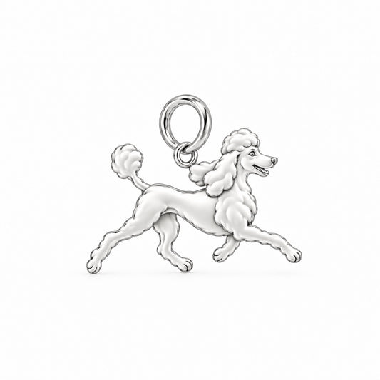 Poodle - standard — Little Joy Charm and Polyester Cord Bracelet Set — Silver
