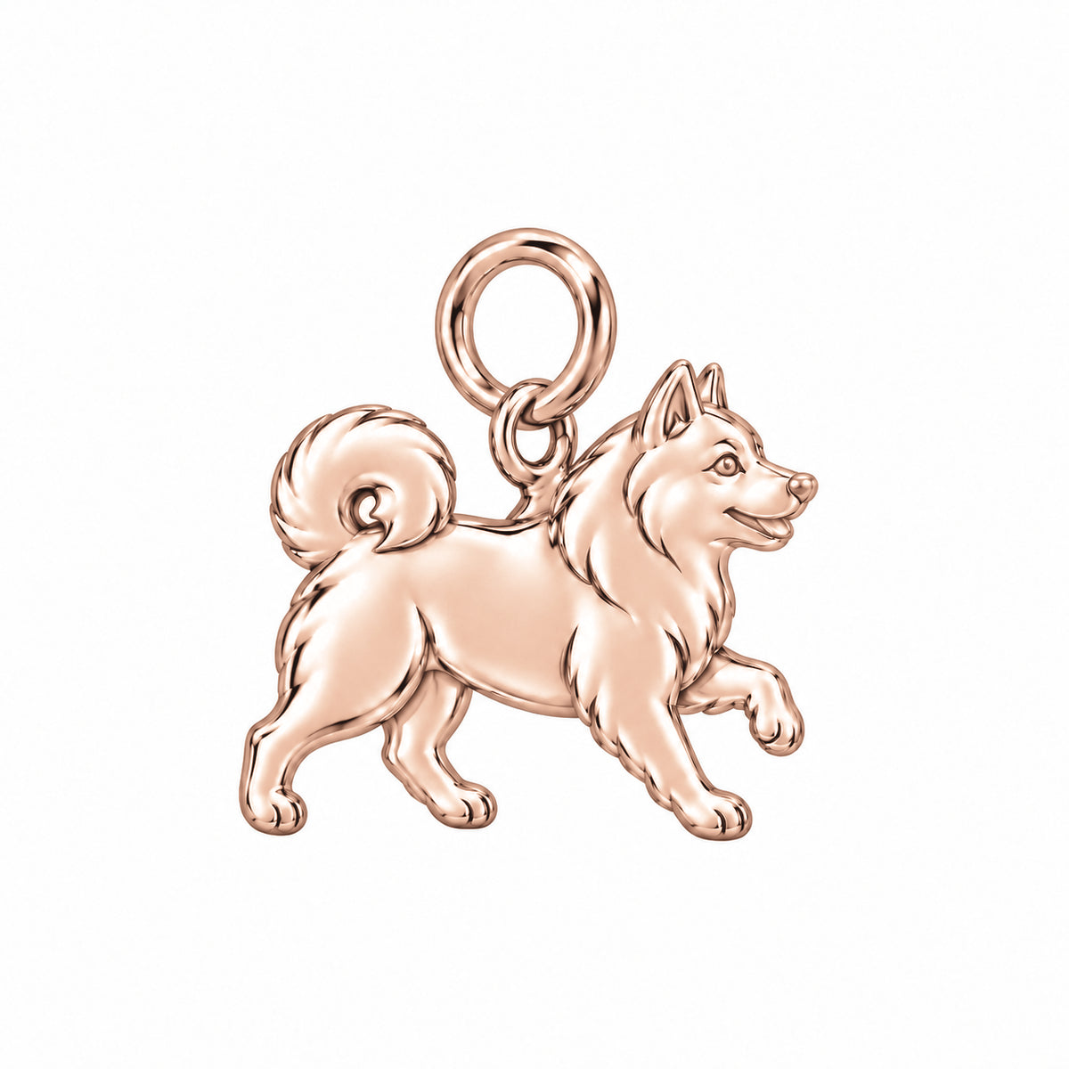 Shiba Inu — Little Joy Charm and Polyester Cord Bracelet Set — Rose Gold