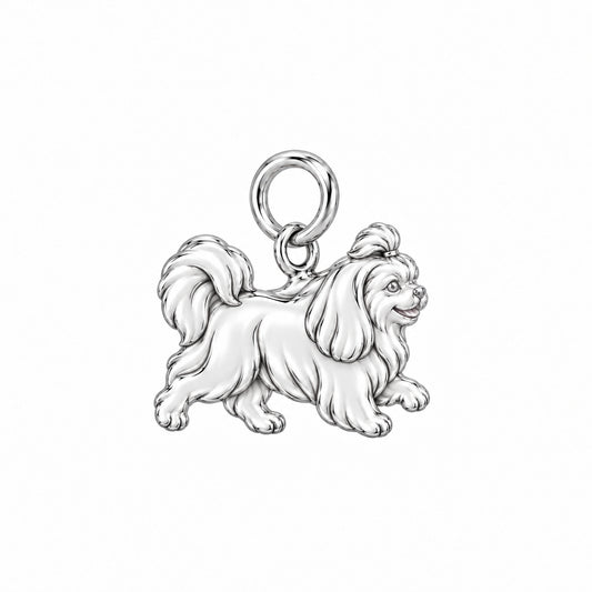 Shih Tzu - long coat — Little Joy Charm and Polyester Cord Bracelet Set — Silver