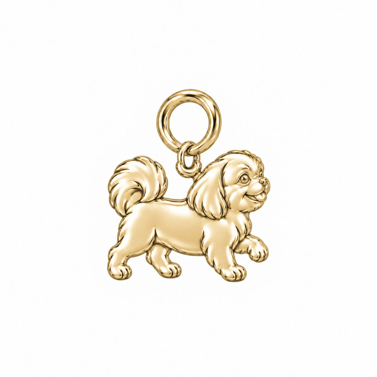 Shih Tzu - puppy cut — Little Joy Charm and Polyester Cord Bracelet Set — Gold