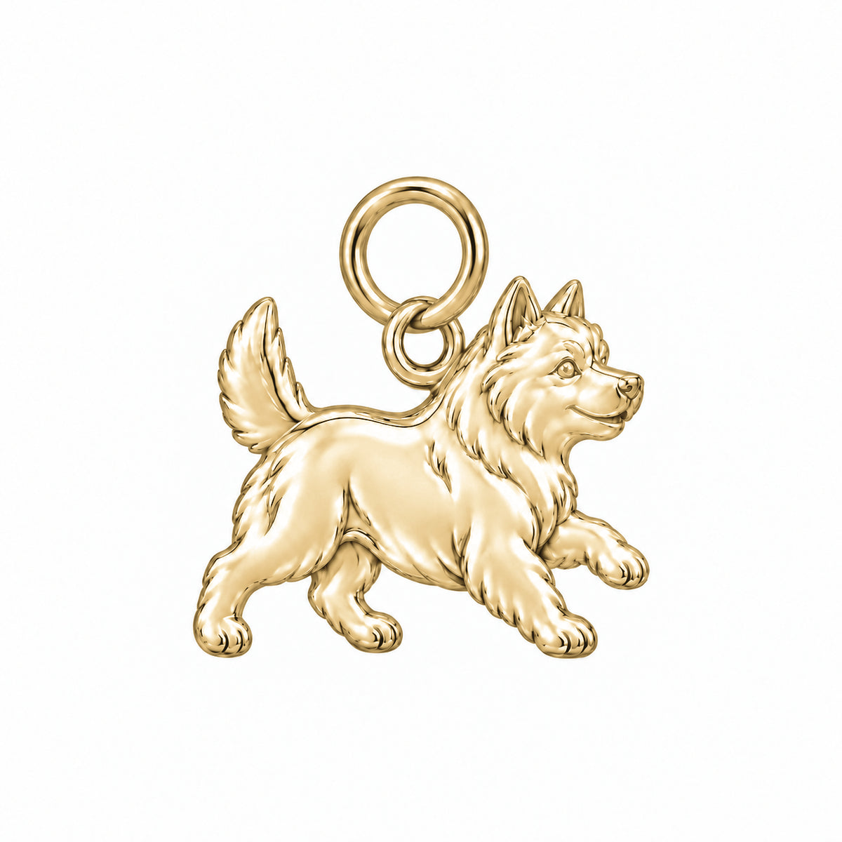 West Highland White Terrier — Little Joy Charm and Polyester Cord Bracelet Set — Gold