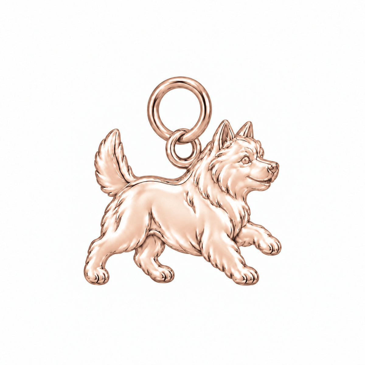 West Highland White Terrier — Little Joy Charm and Polyester Cord Bracelet Set — Rose Gold