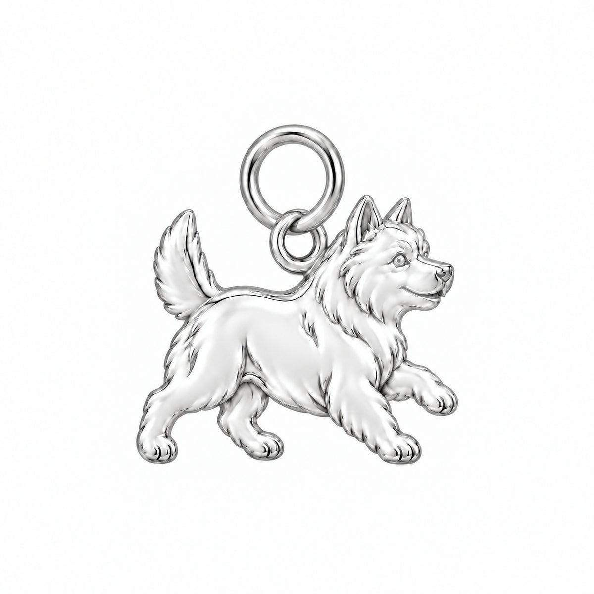 West Highland White Terrier — Little Joy Charm and Polyester Cord Bracelet Set — Silver