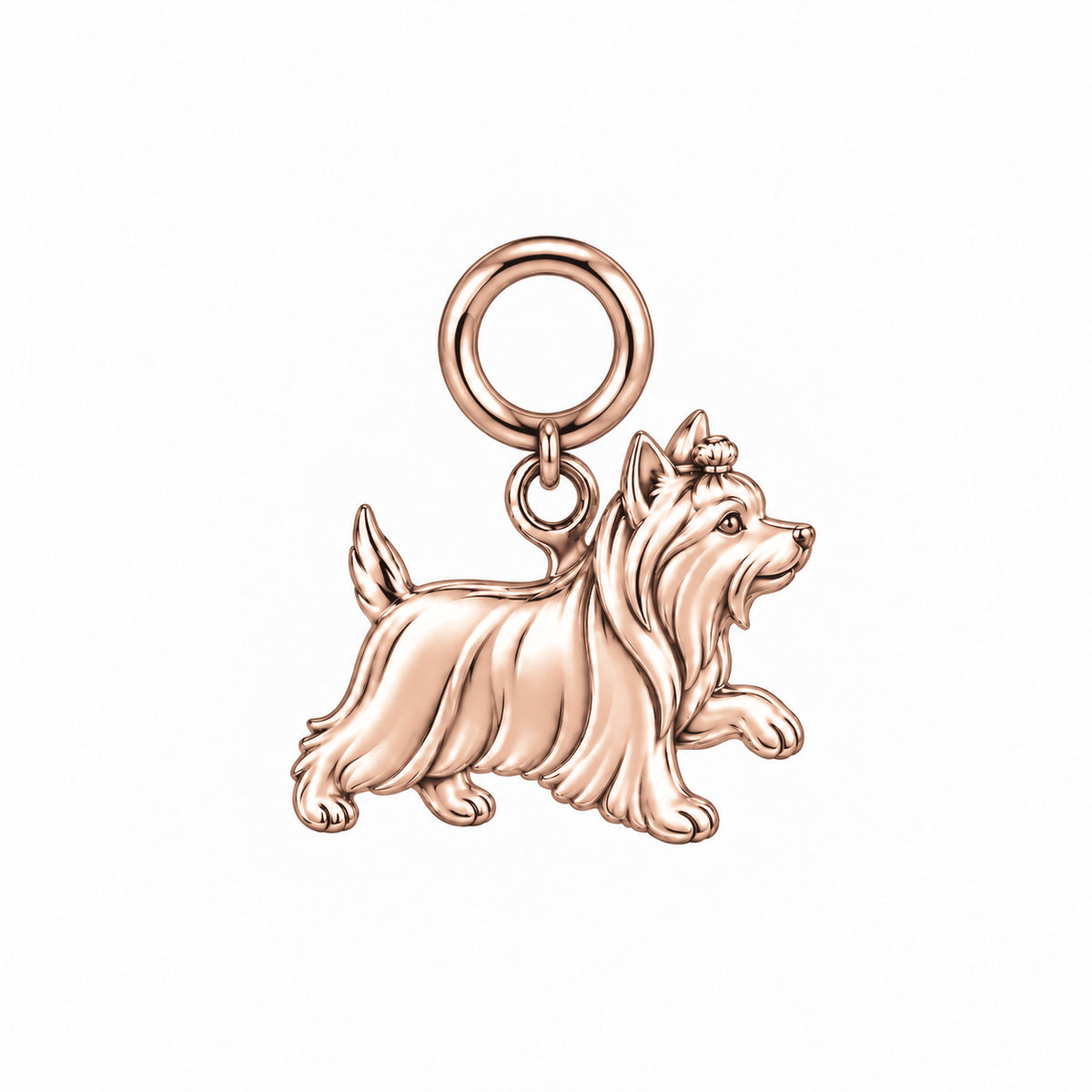 Yorkshire Terrier — Little Joy Charm and Polyester Cord Bracelet Set — Rose Gold