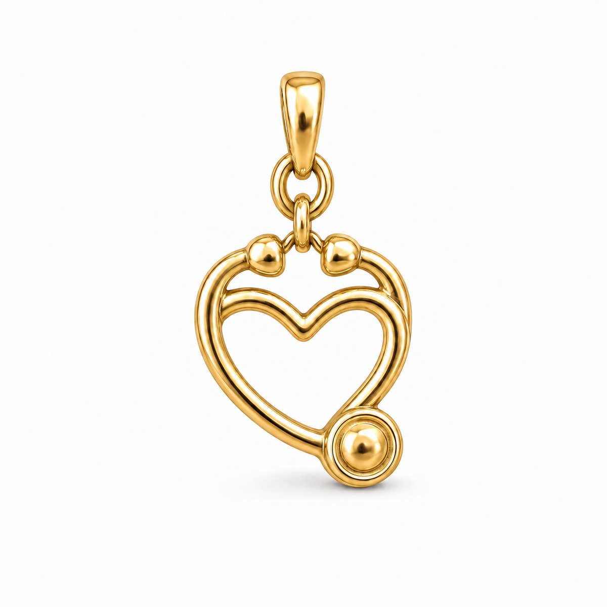 Heartline Stethoscope Nurse Charm | gold | afd5bd2ed454a1f080364ce8ea258cc11c053ed61bb77198ebf6264614e7adc4