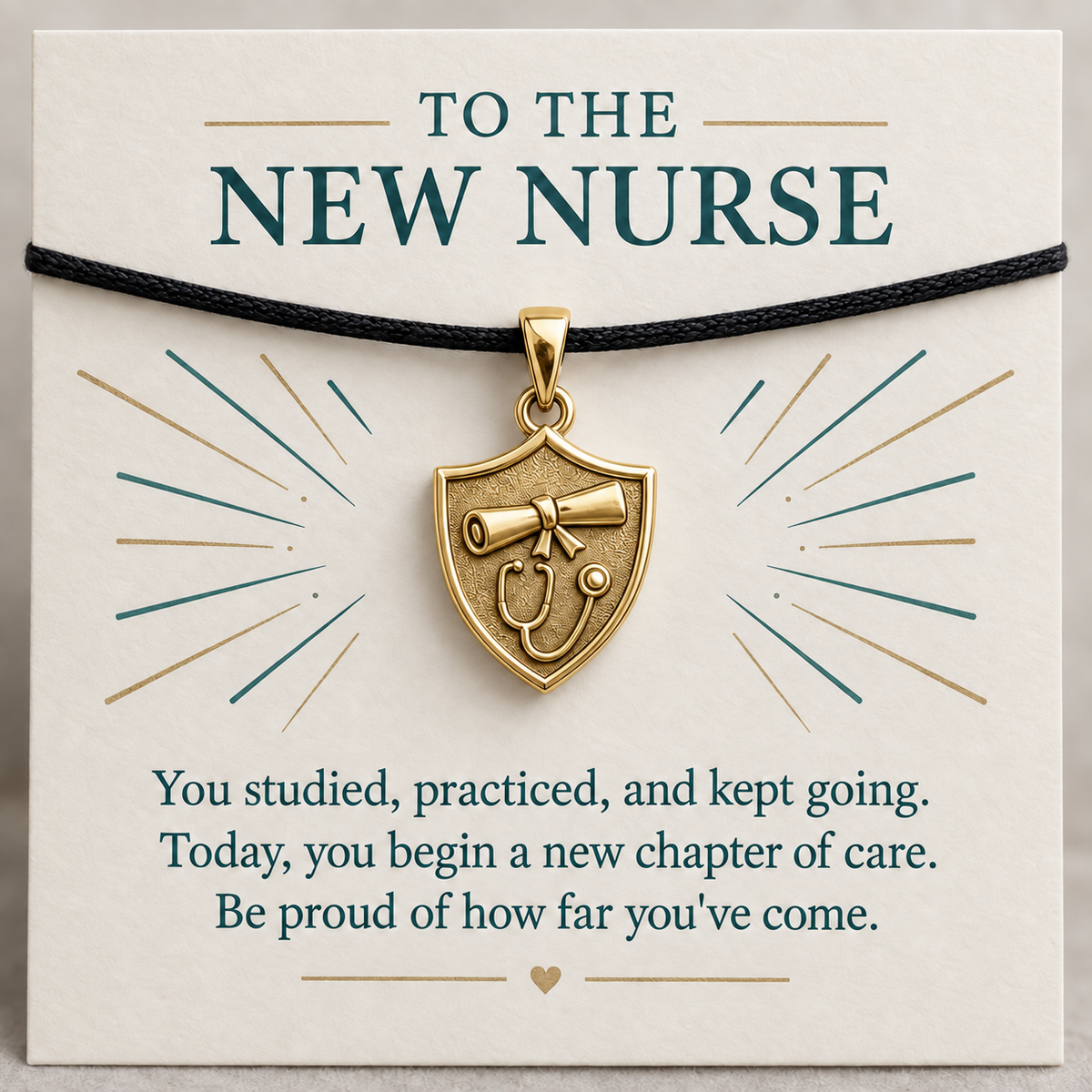New Nurse Milestone Charm Gift | gold | 5bb2f101ac746276530173ebe19541fc4e45006f877ffe768f66a573dcd09c01