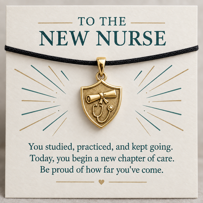 New Nurse Milestone Charm Gift | gold | 5bb2f101ac746276530173ebe19541fc4e45006f877ffe768f66a573dcd09c01