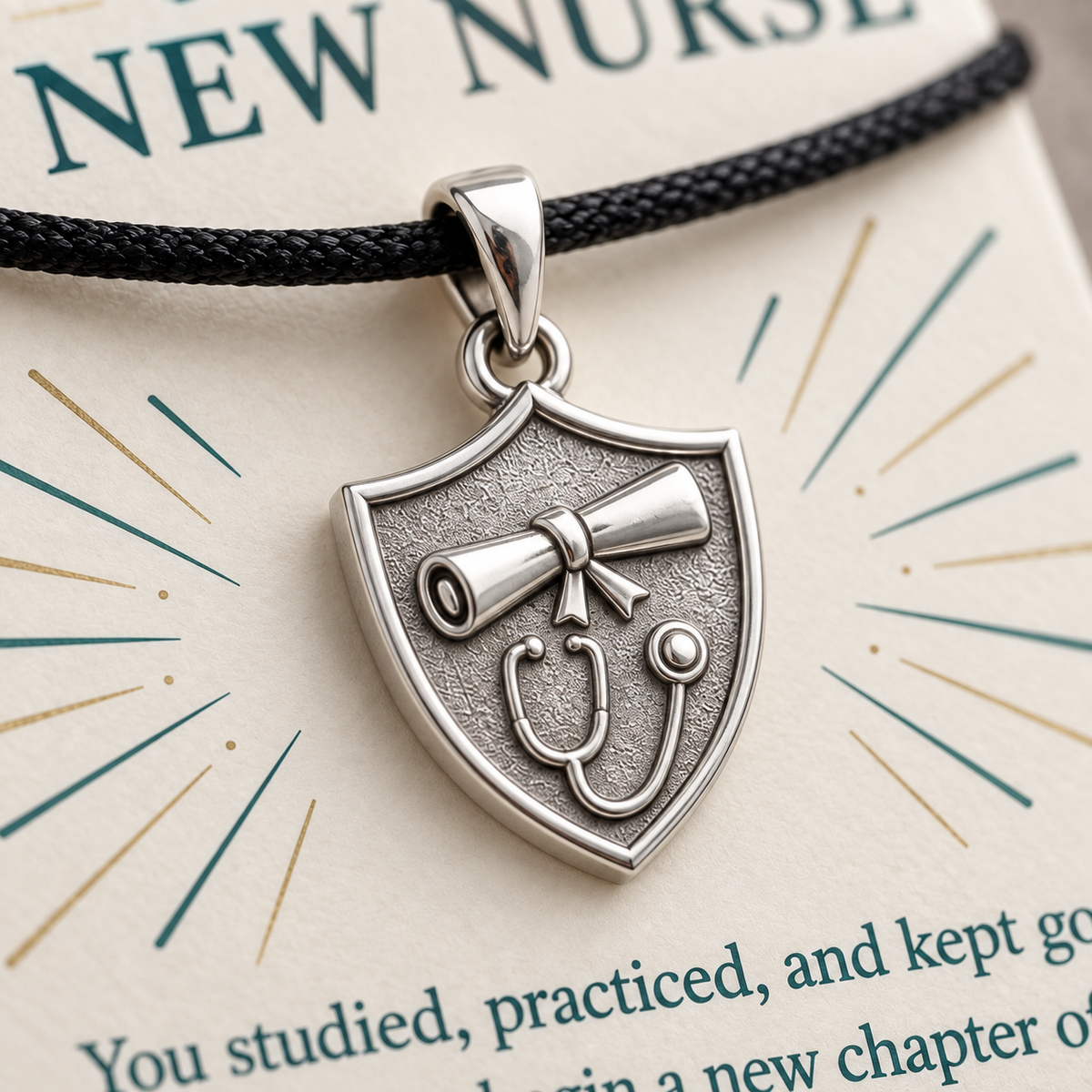 New Nurse Milestone Charm Gift | macro | d38a5c1323e72e5dbfd1ff6432a035e9b47208d3c18344bf801025f747e9564d