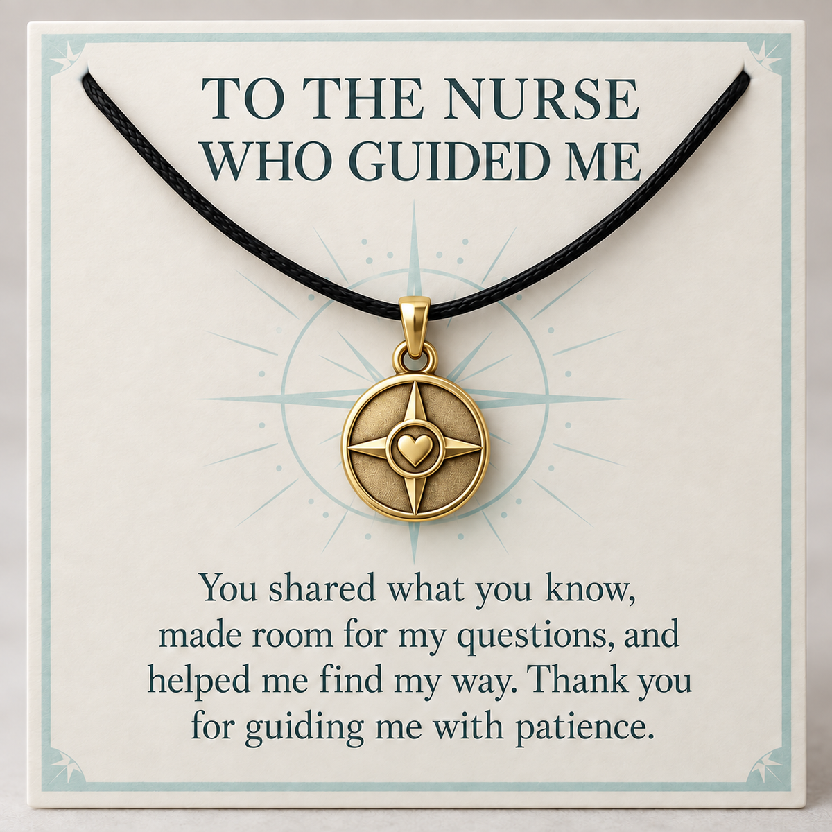 Nurse Mentor Compass Charm Gift | gold | 530cad1282c48b5d26d6098d06bdbd3b7e837d6be00dee0b20b1394f07b44866