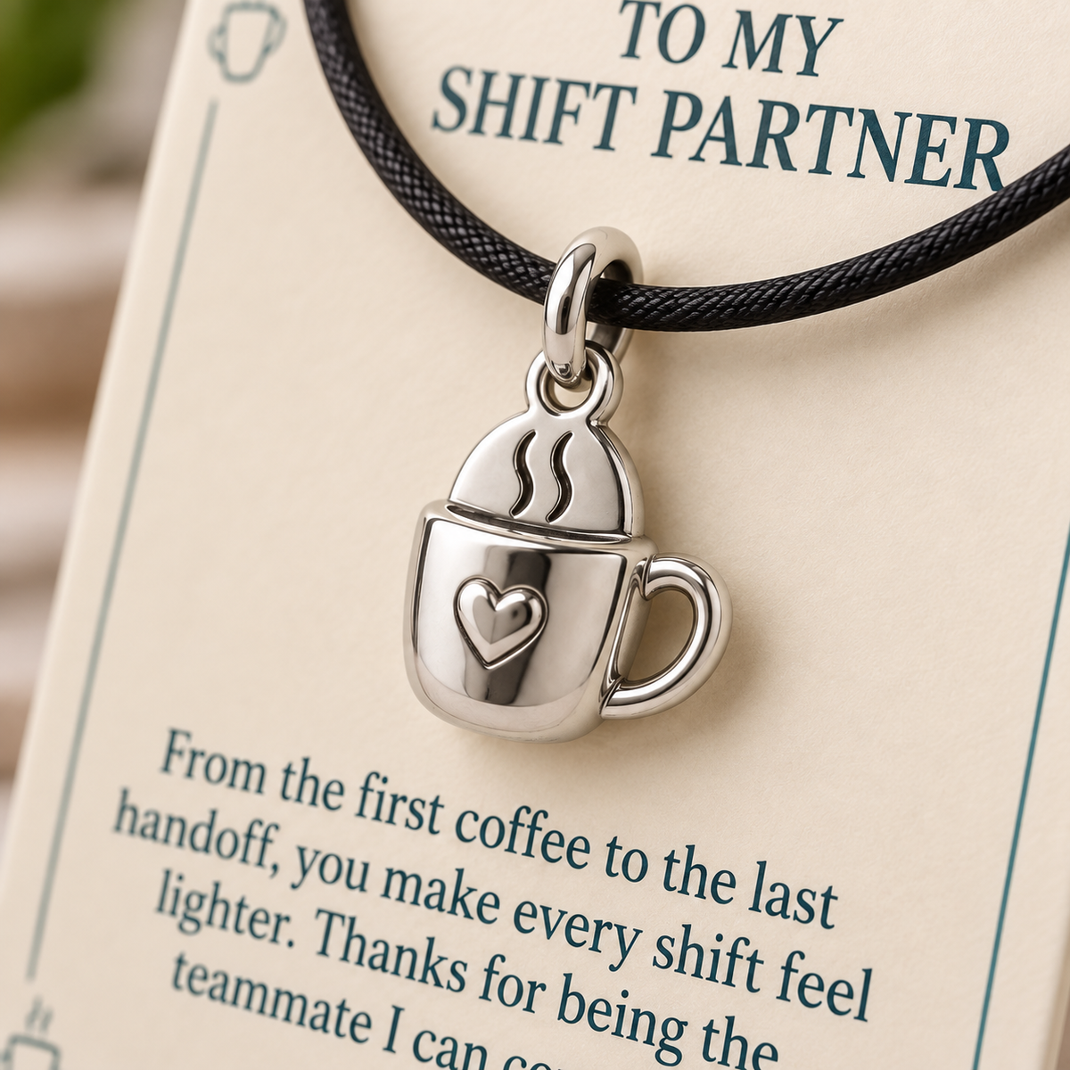 Nurse Shift Partner Coffee Charm Gift | macro | 987d964c0d3ffe1cd12e124e63b7ba0123e9cd7ac19d07519787ffb694d229ed