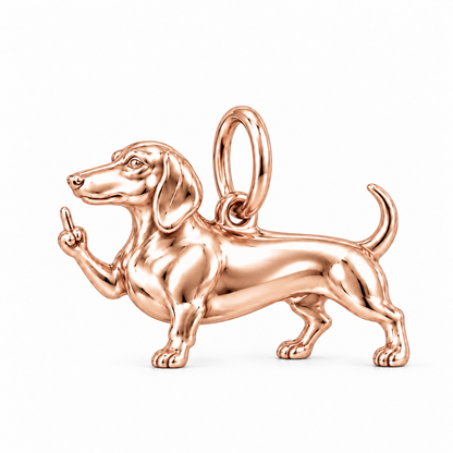 Dachshund - smooth coat — Sassy Paws Charm — Rose Gold