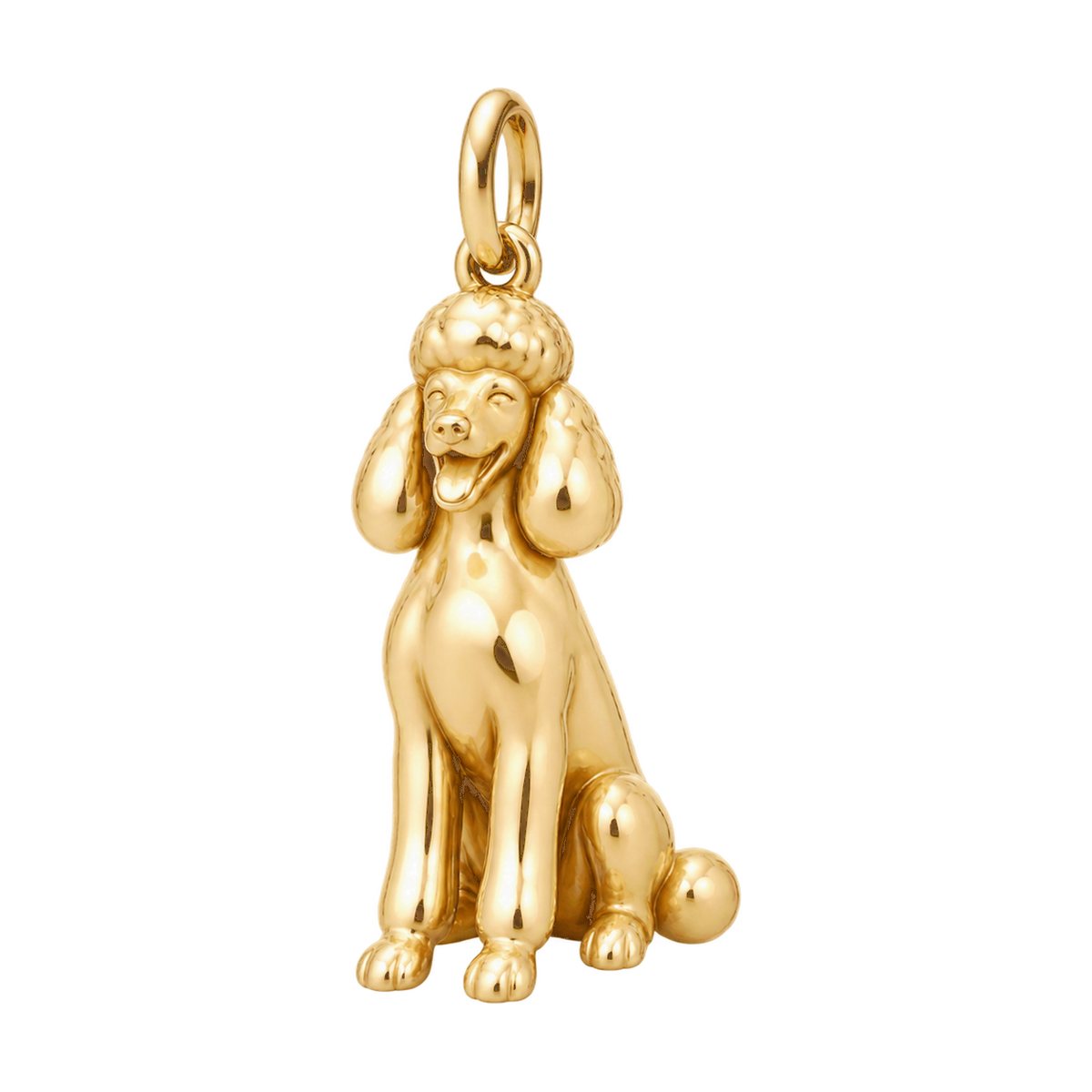 Poodle - standard — Happy Pup Charm and Polyester Cord Bracelet Set — Gold