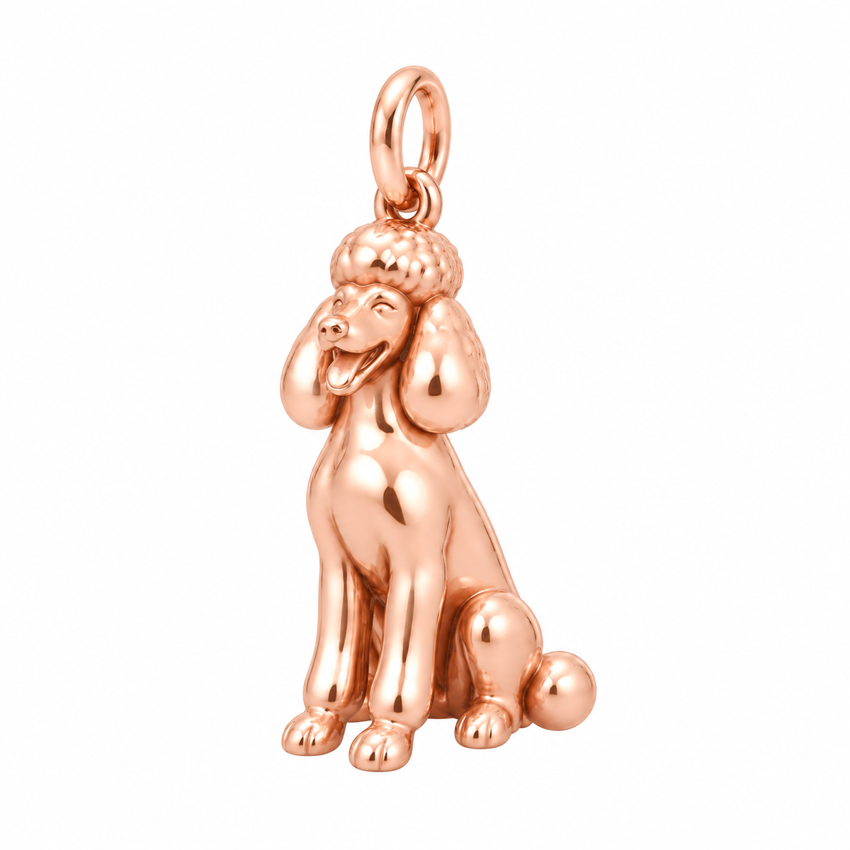 Poodle - standard — Happy Pup Charm and Polyester Cord Bracelet Set — Rose Gold
