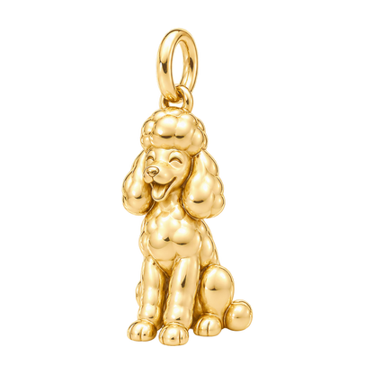 Poodle - toy — Happy Pup Charm and Polyester Cord Bracelet Set — Gold