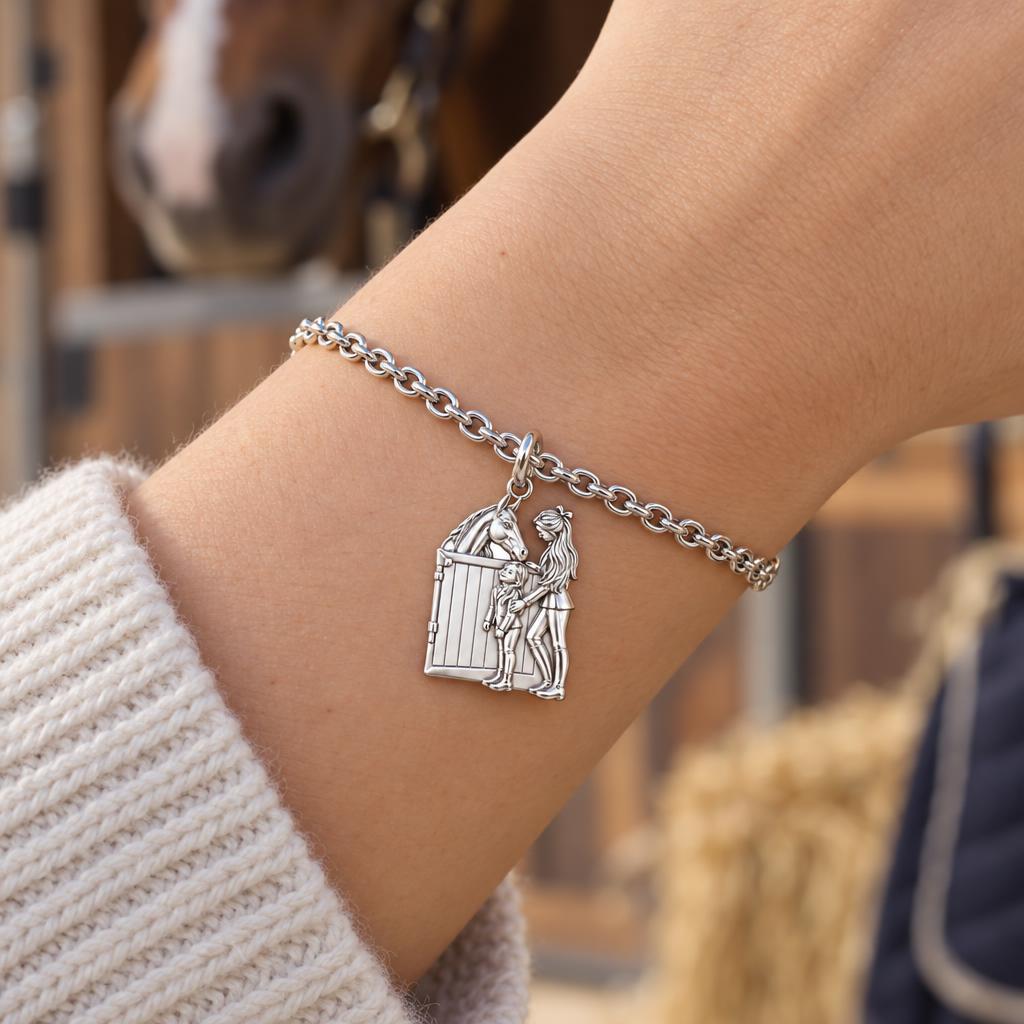 Stable Side Memories Charm Bracelet Set – worn / in use