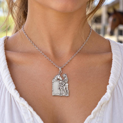 Stable Side Memories Charm Necklace Set – worn / in use