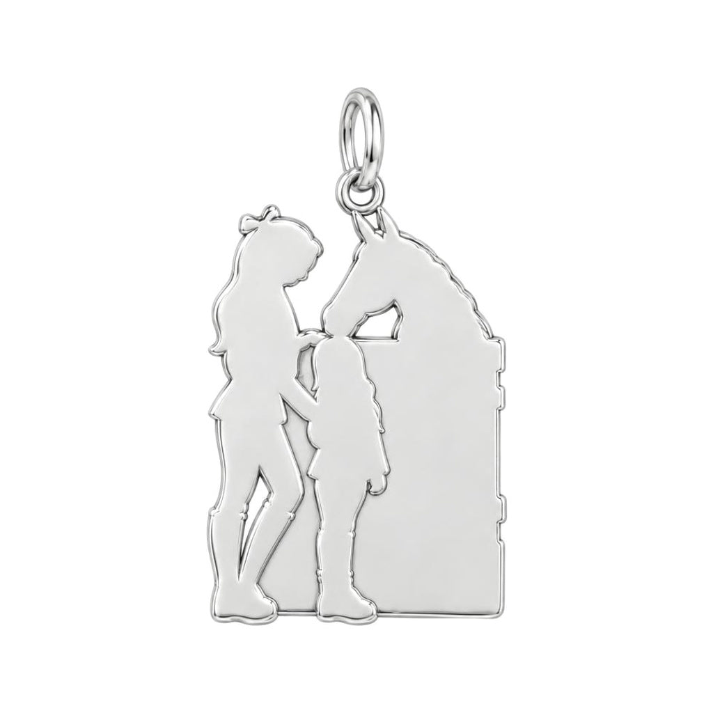 Stable Side Memories Huggie Charm Earrings – back of the charm, engraving area