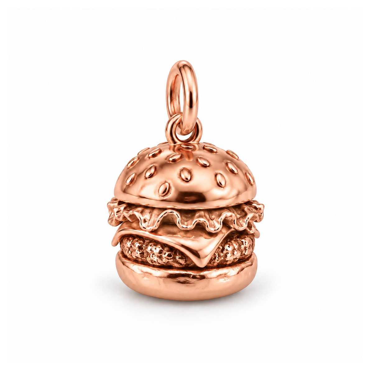 Stacked Burger Charm — Rose Gold | charm-topics-remaining-444-2026-09-14 | topic-107