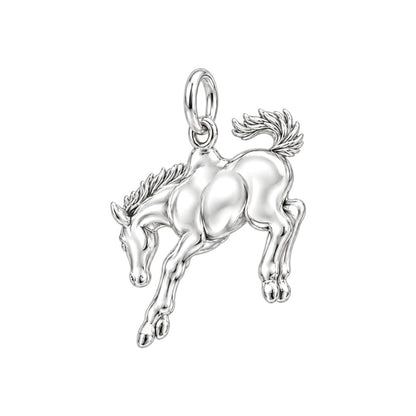 Starry Celestial Horse Charm Necklace Set – back of the charm, engraving area