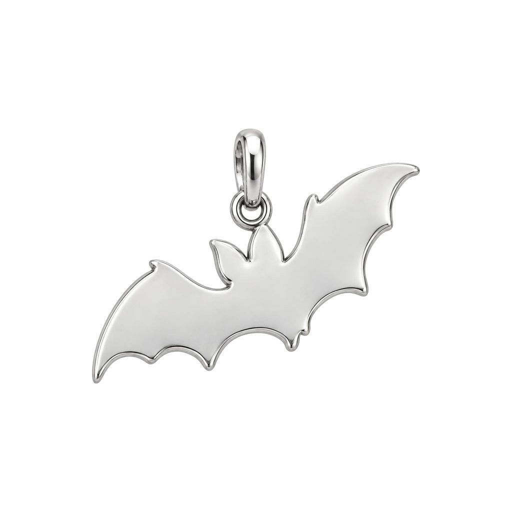 Starry Night Bat Charm Keychain – back of the charm, engraving area