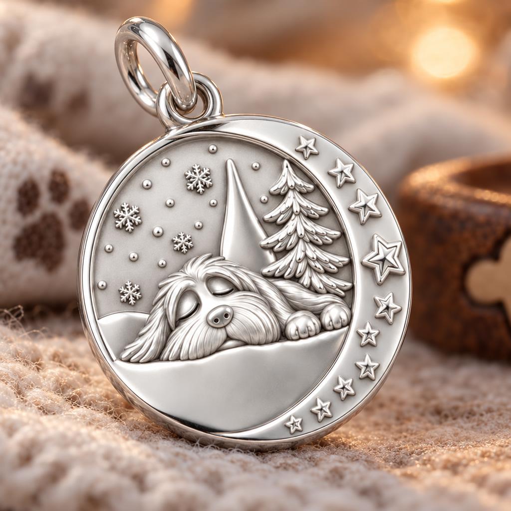 Starry Night Slumber Charm Bracelet – Personalized Dog Mom Gift – macro detail of the charm