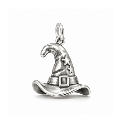 Starry Witch Hat Charm — Silver | charm-topics-remaining-444-2026-09-14 | topic-165