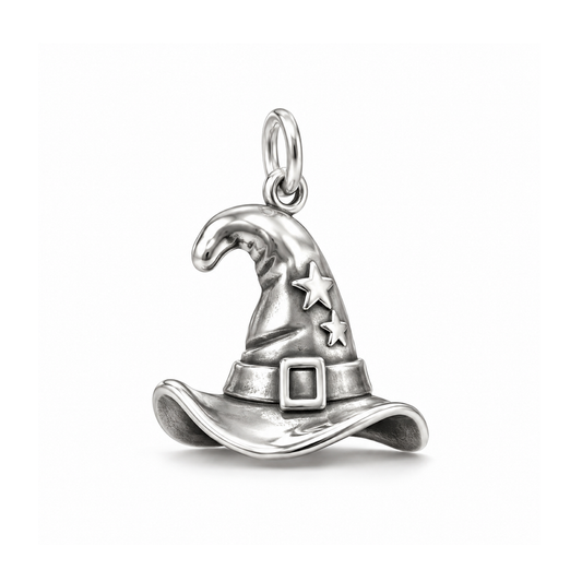 Starry Witch Hat Charm — Silver | charm-topics-remaining-444-2026-09-14 | topic-165