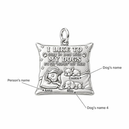 Stay In Bed With My Dogs Charm Bracelet – Personalized Dog Mom Gift – personalization guide