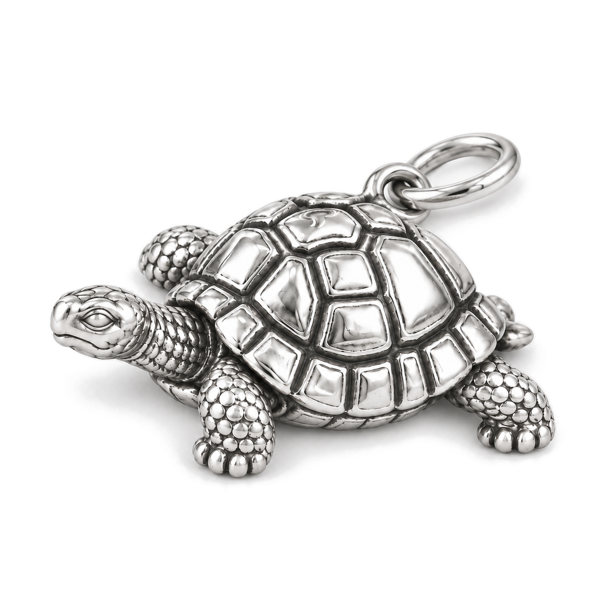 Steady Tortoise Charm — Silver Super Macro | charm-topics-remaining-444-2026-09-14 | topic-368