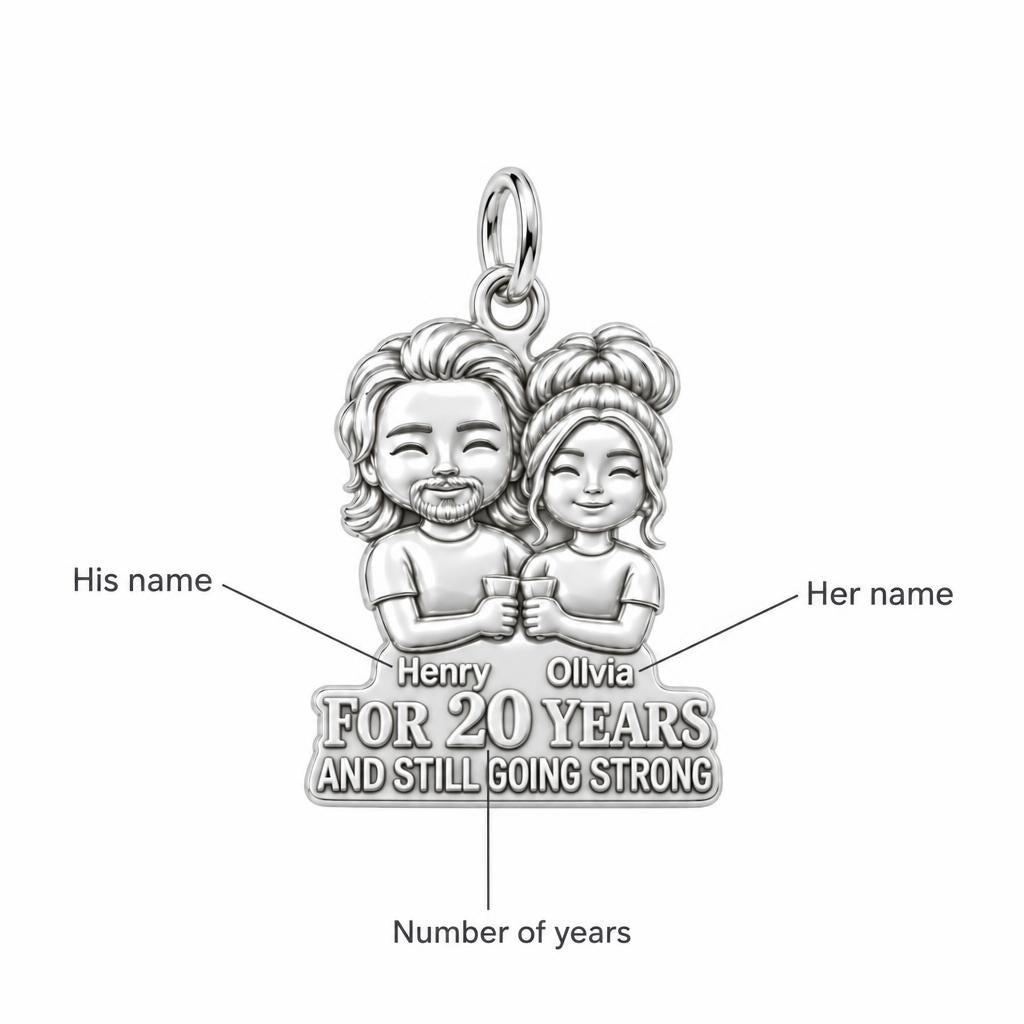 Still Going Strong Charm Bracelet – Personalized Couple Gift – personalization guide
