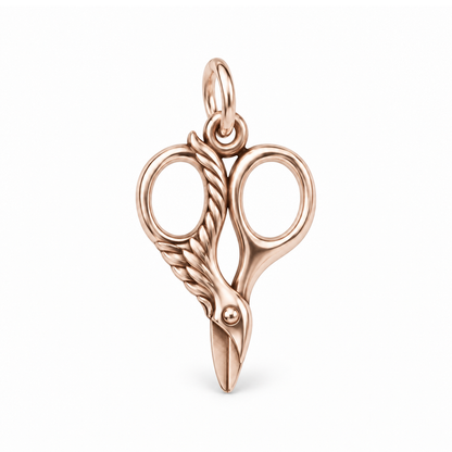 Stork Scissors Charm — Rose Gold | charm-topics-remaining-444-2026-09-14 | topic-228