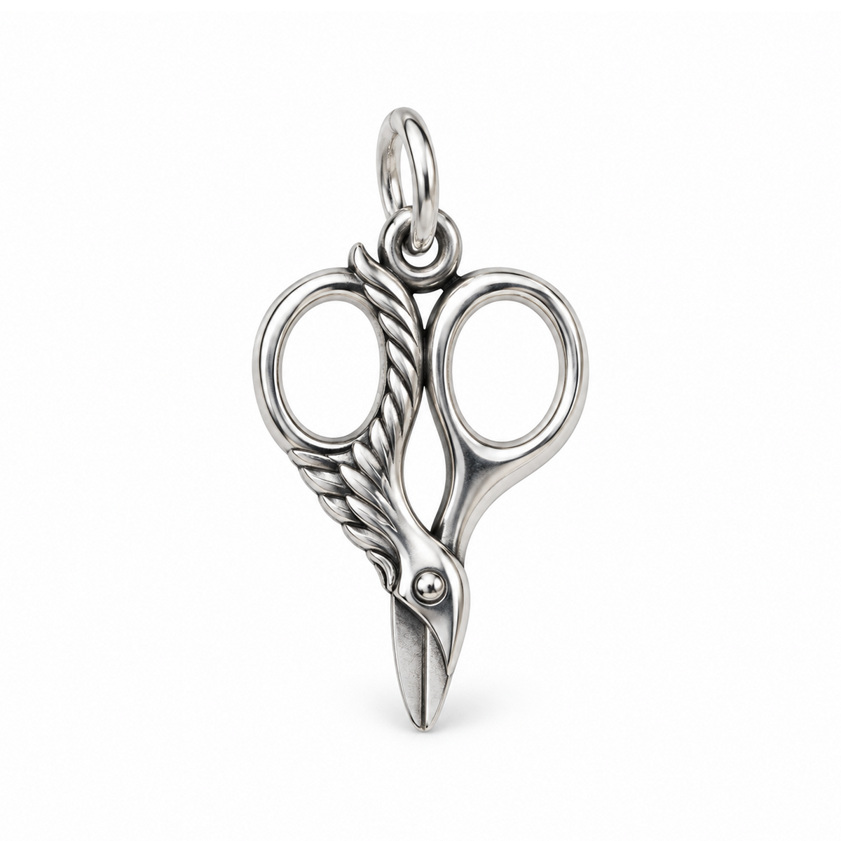 Stork Scissors Charm — Silver | charm-topics-remaining-444-2026-09-14 | topic-228