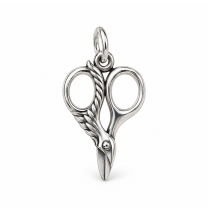 Stork Scissors Charm — Silver | charm-topics-remaining-444-2026-09-14 | topic-228