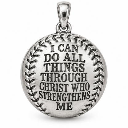 Strength in Faith Baseball Charm Bracelet – Personalized Athlete Gift
