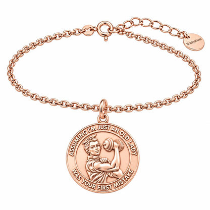 Strong Soul Gym Lady Charm Bracelet Set – rose gold, front view