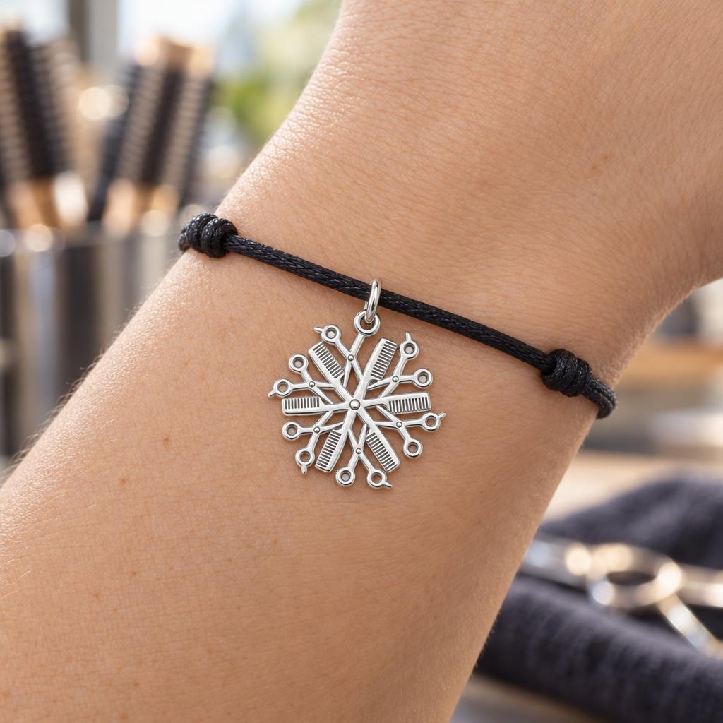 Stylist Tools Mandala Charm and Polyester Cord Bracelet Set