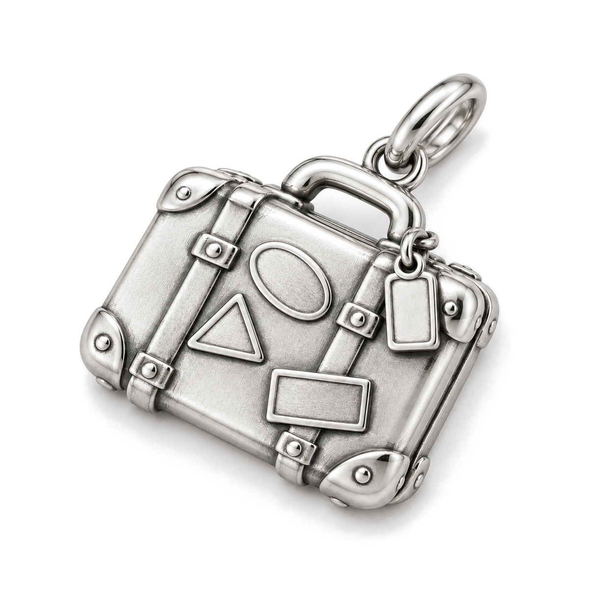 Suitcase Charm — Silver Super Macro | charm-topics-remaining-444-2026-09-14 | topic-085