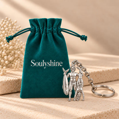 Summer Catch and Handstand Charm Keychain – Soulyshine velvet gift pouch