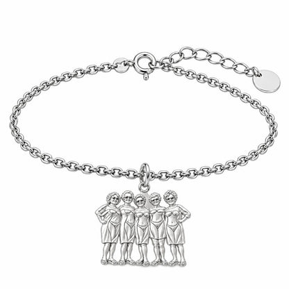 Sun-Kissed Besties Charm Bracelet Set – silver, front view