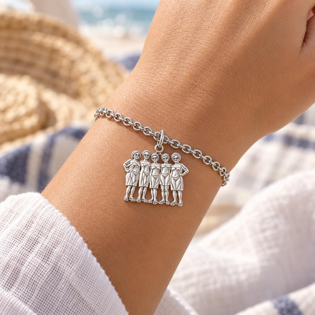 Sun-Kissed Besties Charm Bracelet Set – worn / in use