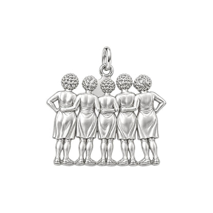Sun-Kissed Besties Charm Necklace Set – back of the charm, engraving area