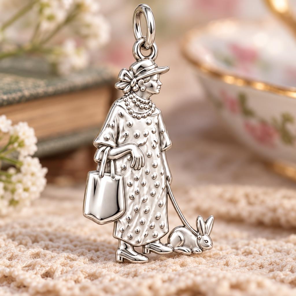 Sunday Best Rabbit Walk Charm and Polyester Cord Bracelet Set