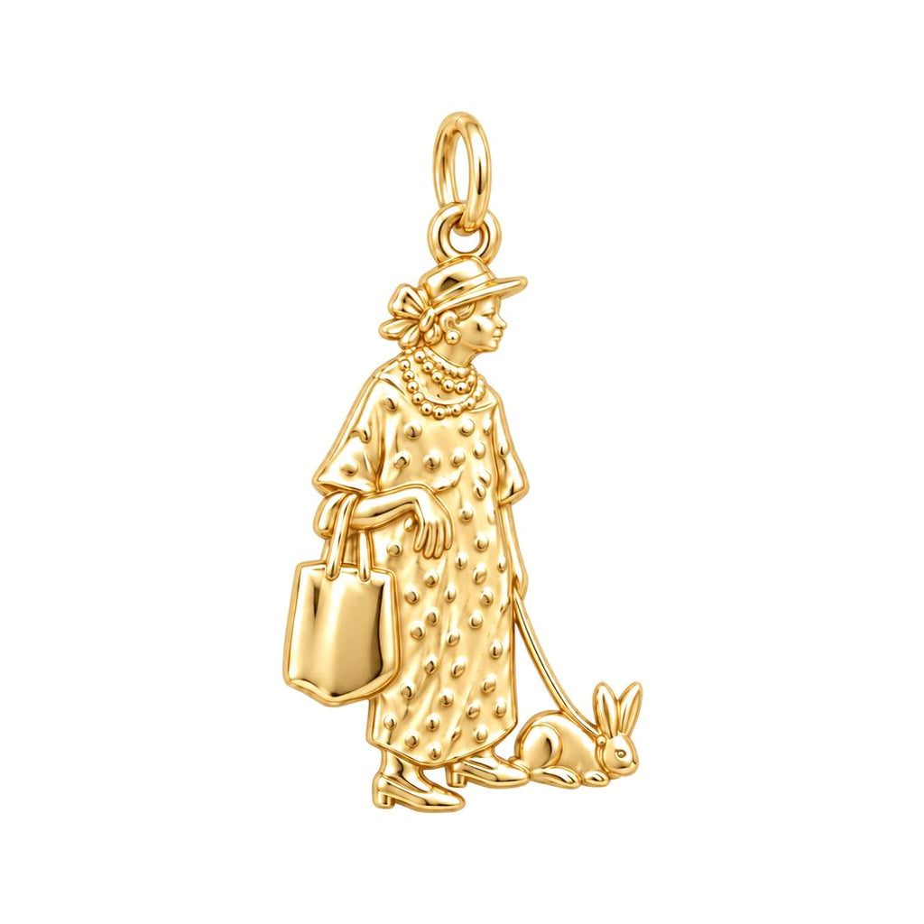 Sunday Best Rabbit Walk Charm and Polyester Cord Bracelet Set