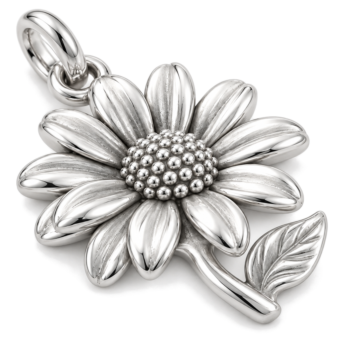 Sunlit Daisy Charm — Silver Super Macro | charm-topics-remaining-444-2026-09-14 | topic-171